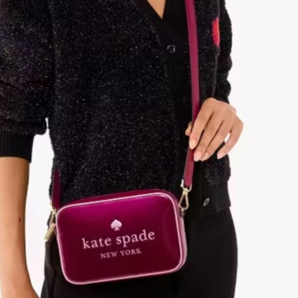 Kate Spade Oh Snap Mini Camera Bag - Dark Raspberry Multi - Picture 4 of 8